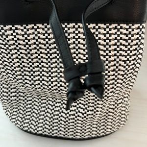 Talbots Black and White Woven Crossbody Bag